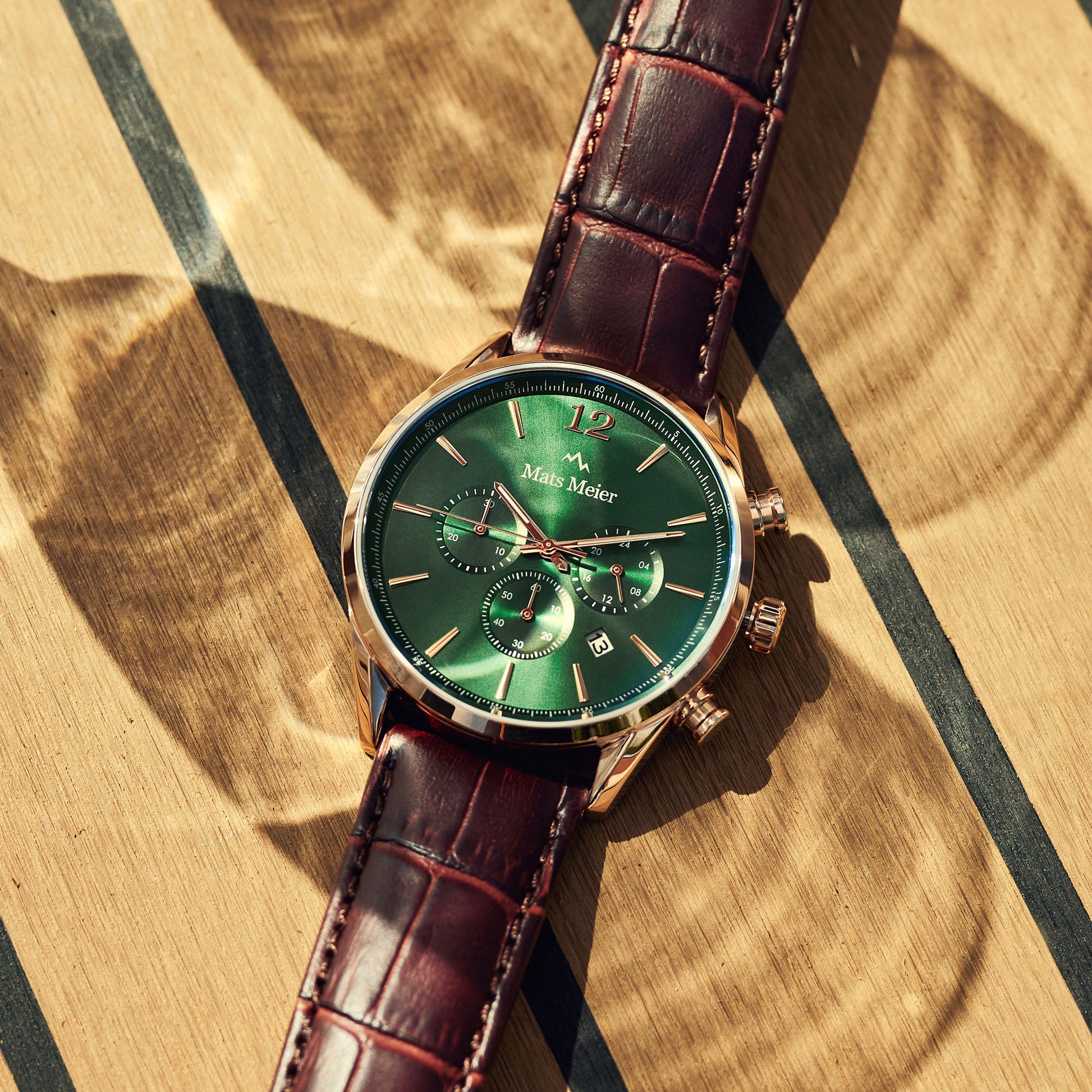 Mats Meier Grand Cornier Chrono Green/Rosegold coloured Watch MM00114