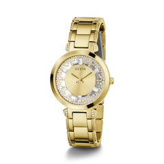 GUESS Crystal Clear Gold Watch GW0470L2