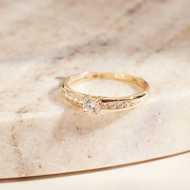 Isabel Bernard 14 Karaat Gouden Le Marais Estee Ring IB330069-50 (Maat: 50)-zoom-