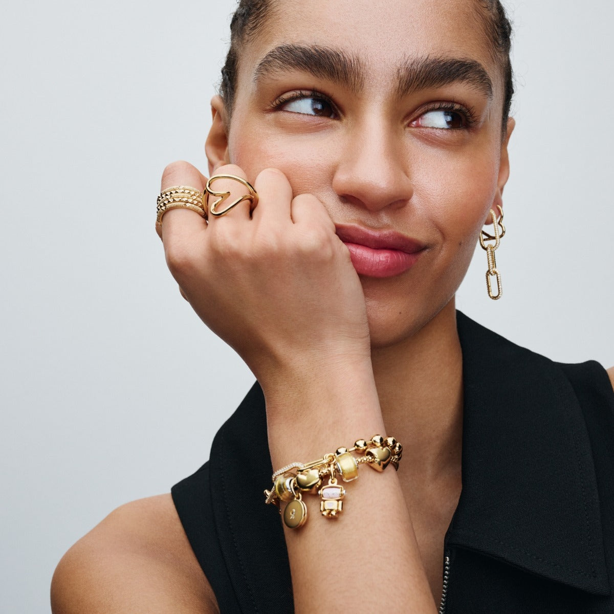 Pandora Moments 14 Karat Gold Plated Earrings 268307C00