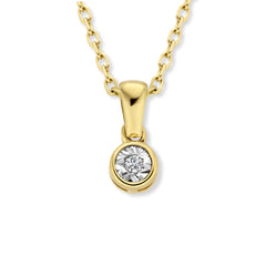 Isabel Bernard De La Paix Inaya 14 Carat Golden Necklace | diamond 0.01 ct | IBD350021