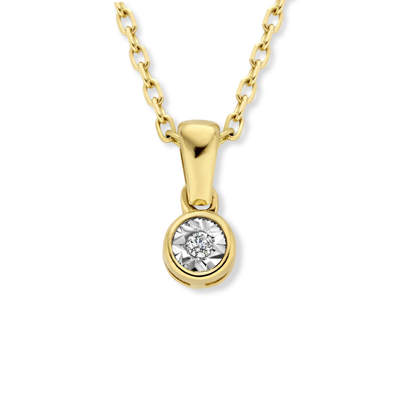 Isabel Bernard De La Paix Inaya 14 Karaat Gouden Collier | Diamant 0.01 ct | IBD350021-zoom-