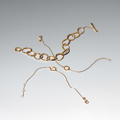 Pandora Essence Gold Plated Organically Shaped Pavé Pearl Bracelet 563830C01-18