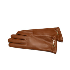 Isabel Bernard Honoré Marcelia cognac goatskin leather gloves IB67001-336-7