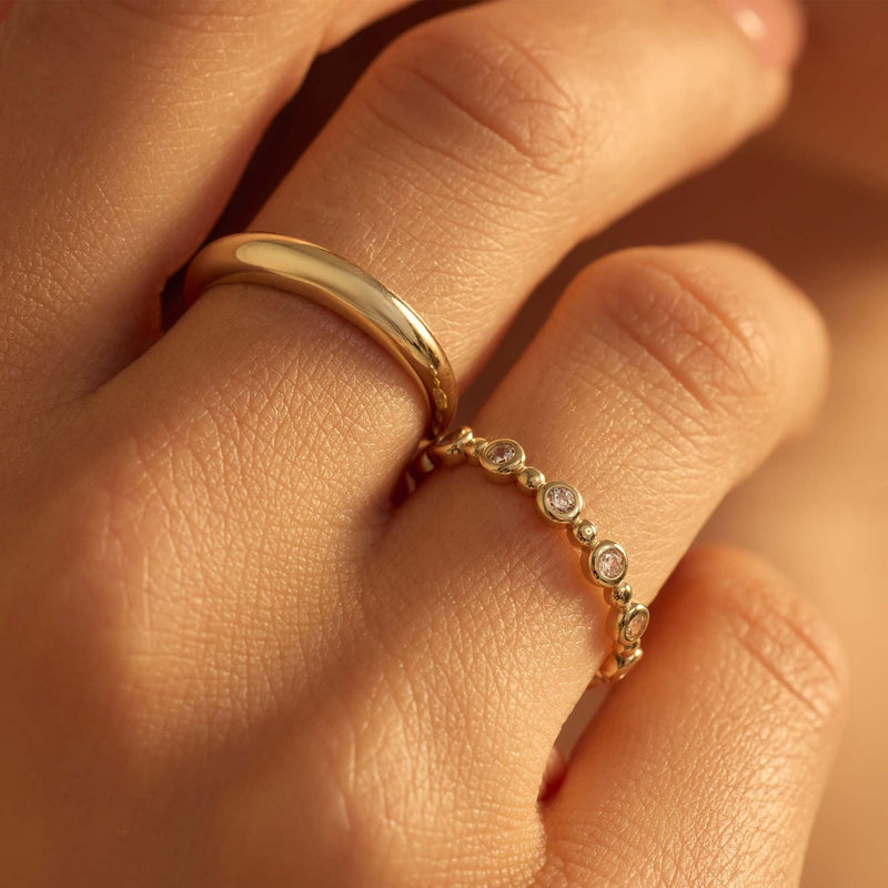 Beloro Jewels Monte Napoleone Stella 9 karat gold ring with zirconia BO330037-58-zoom-