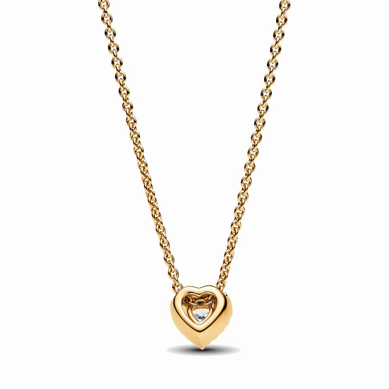Pandora Timeless Heart Necklace 368425C01-45with14 Carat Gold Plating-zoom-