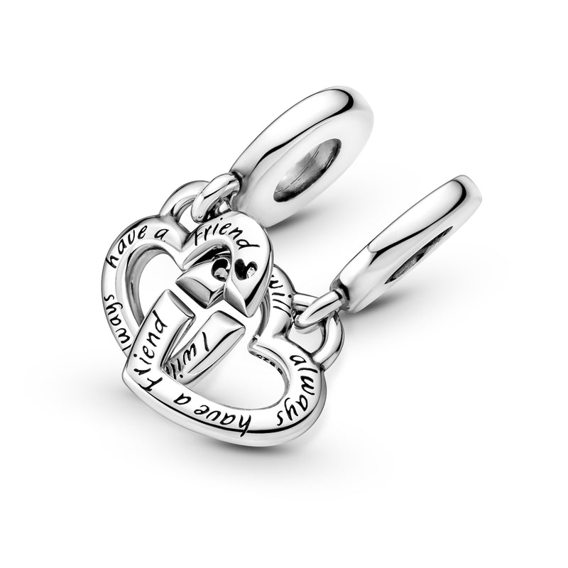 Pandora People Linked Sister Hearts Split Charm 799538C01-zoom-