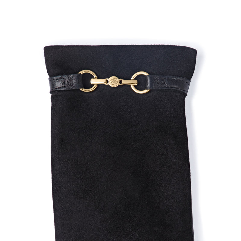 Isabel Bernard Isabel Bernard Honoré Marcelia zwarte suède leren handschoenen van geitenleer IB67001-101-7.5-zoom-