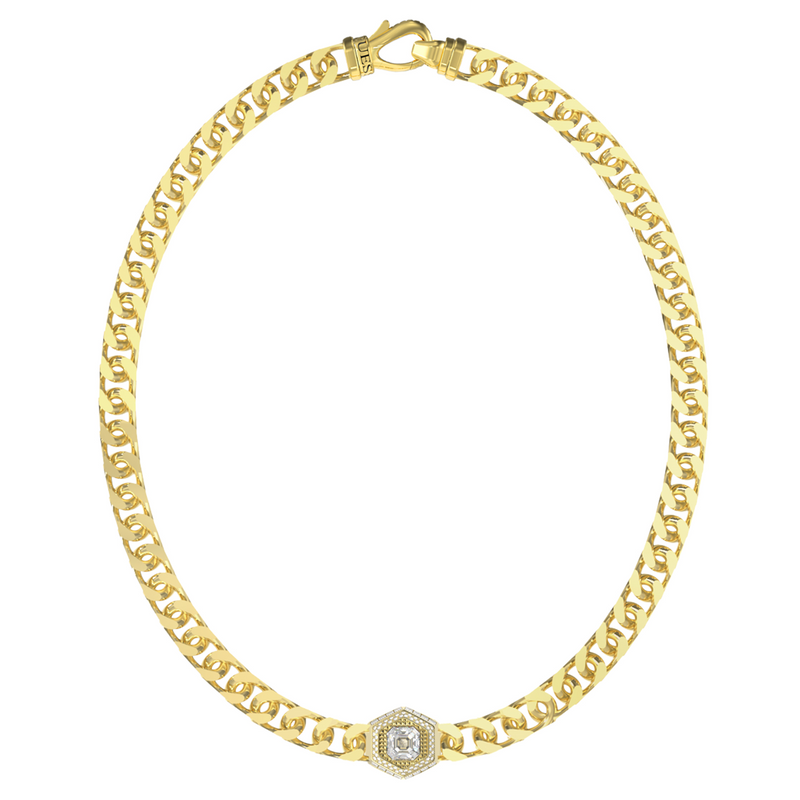 Guess Lion King Gold-coloured Necklace With Crystal JUMN06006JWYGT-U-zoom-