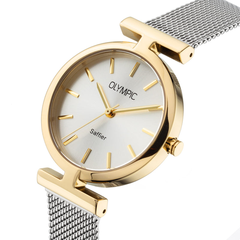 Olympic Horizon Goud en Zilver Dameshorloge OL90DDS001B-zoom-