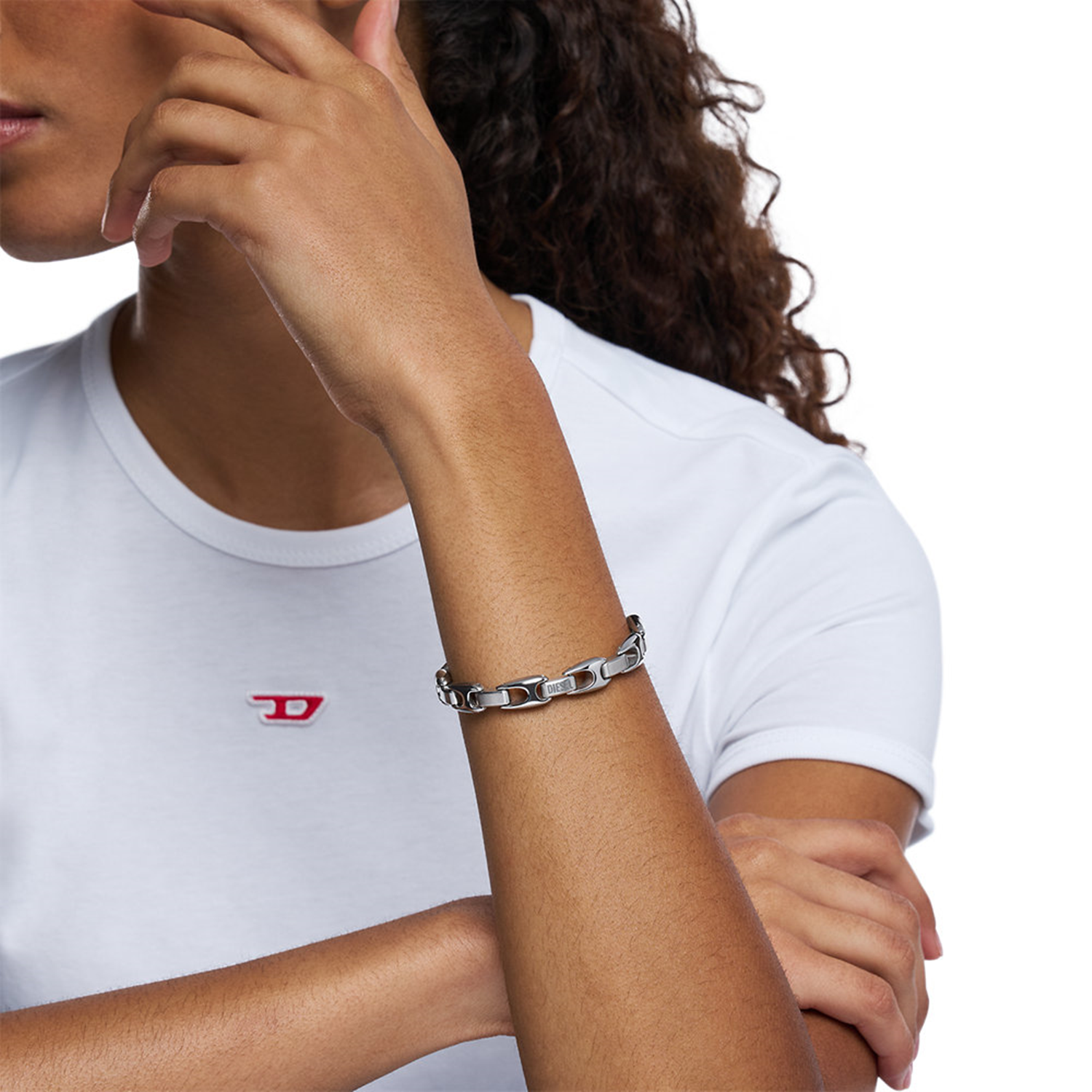 Diesel Metamorph Silver Stainless Steel Bracelet DX1633040