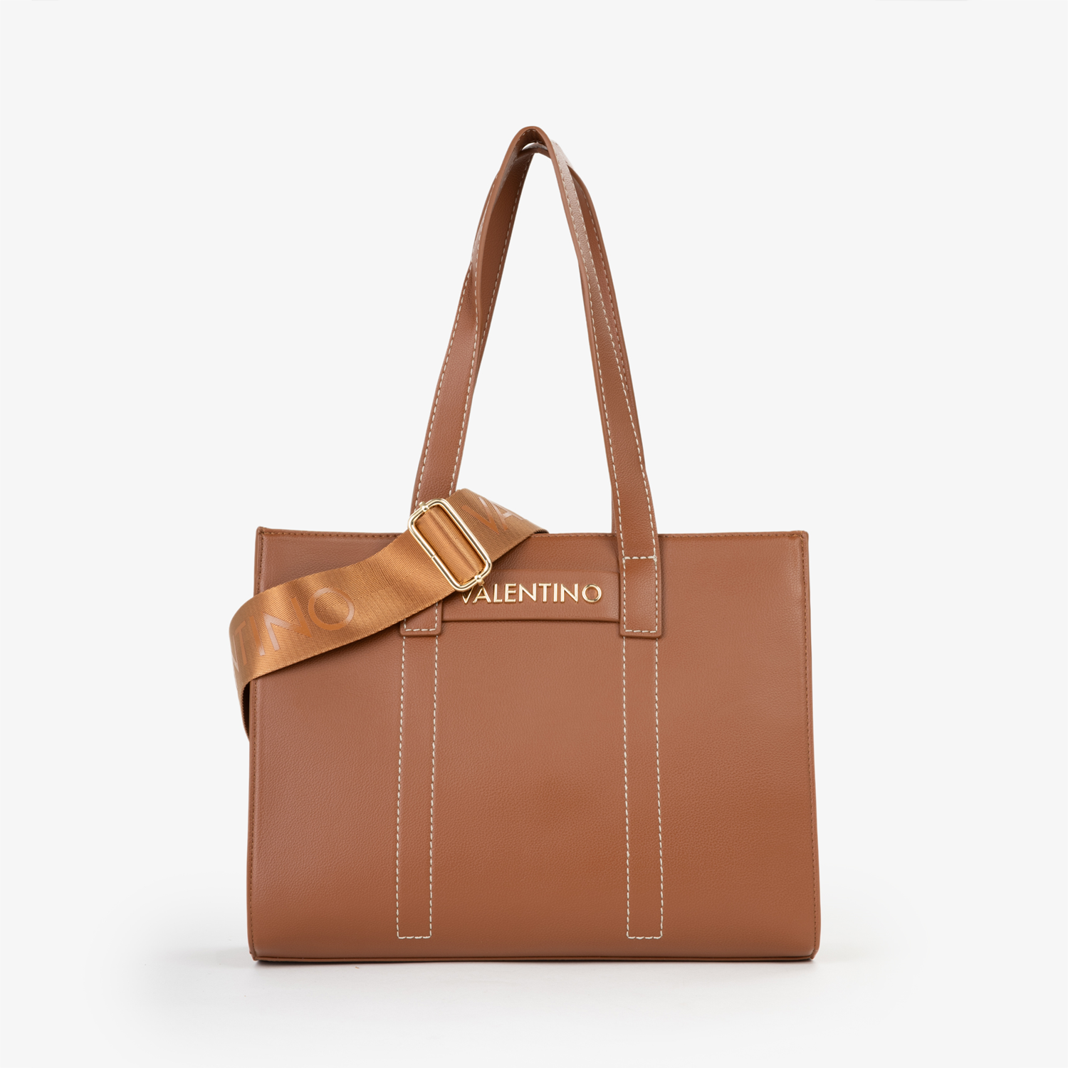 Valentino Bags Aury Re Brown Shopper VBS9OB01CUOIO