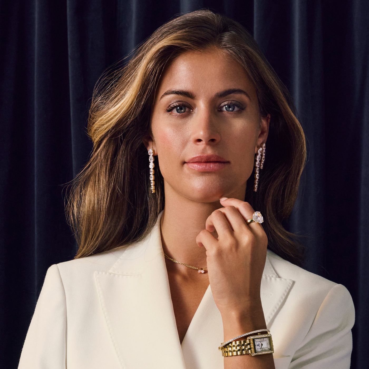 Sif Jakobs Ellisse Silver Drop Earrings SJ-E2323-CZ