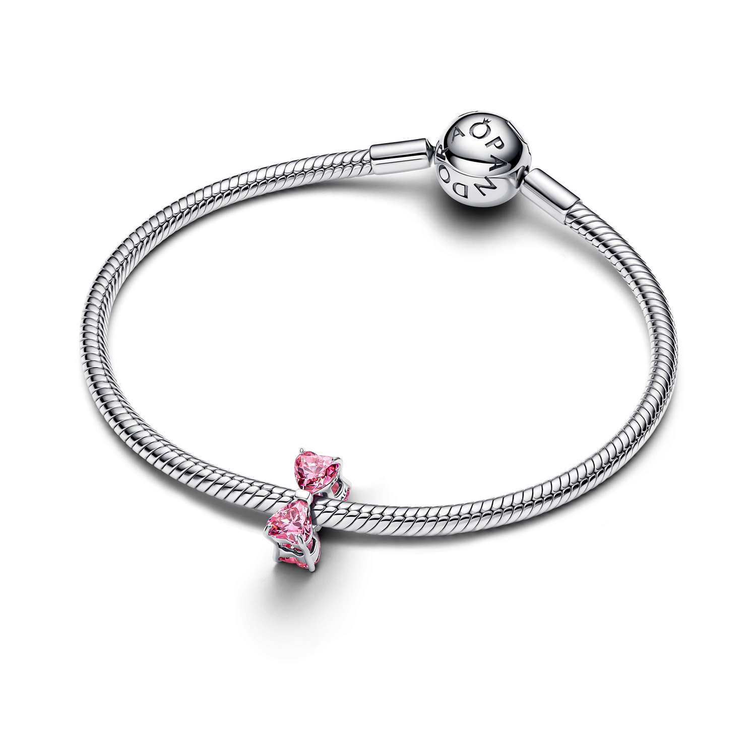 Pandora Moments 925 Sterling Silver Pink Bow Charm 794253C01