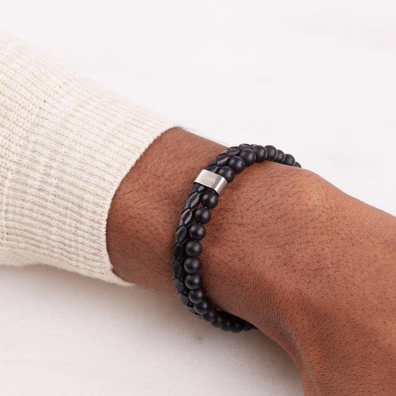 Fossil Townsman Leather Bracelet JF02763040-zoom-