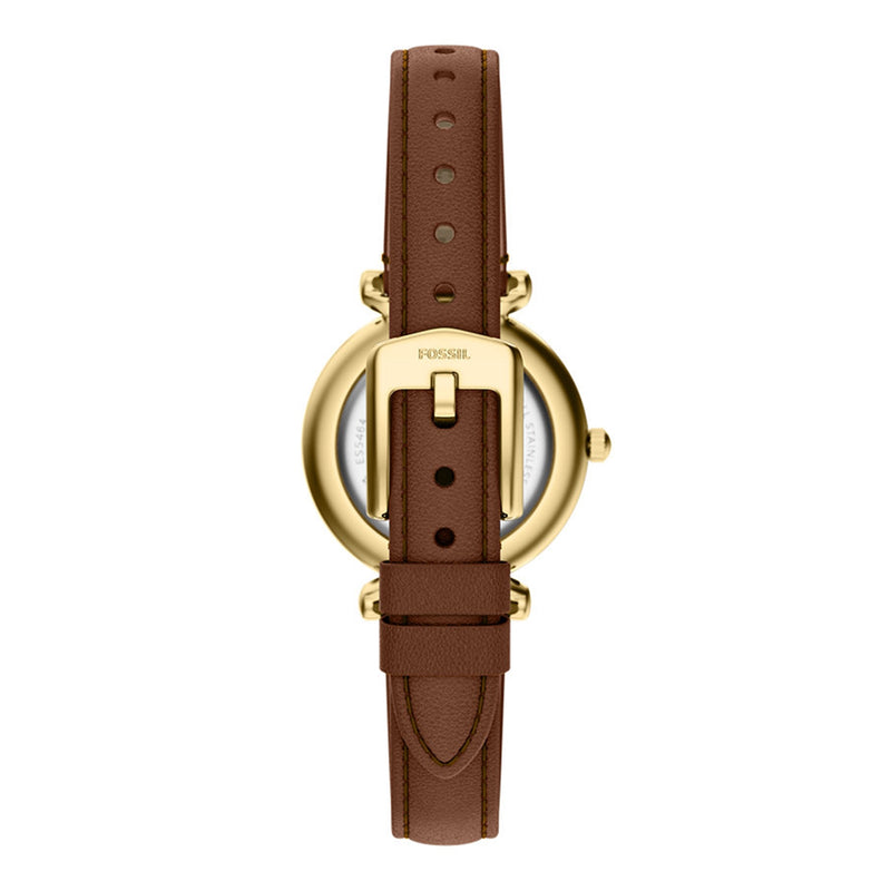 Fossil Carlie Round White Dial Watch ES5464-zoom-