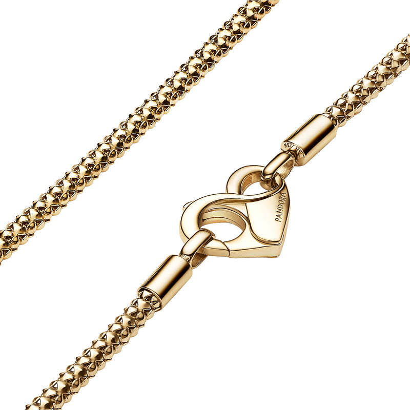 Pandora Moments Necklace 362451C00-45with14 Carat Gold Plating-zoom-