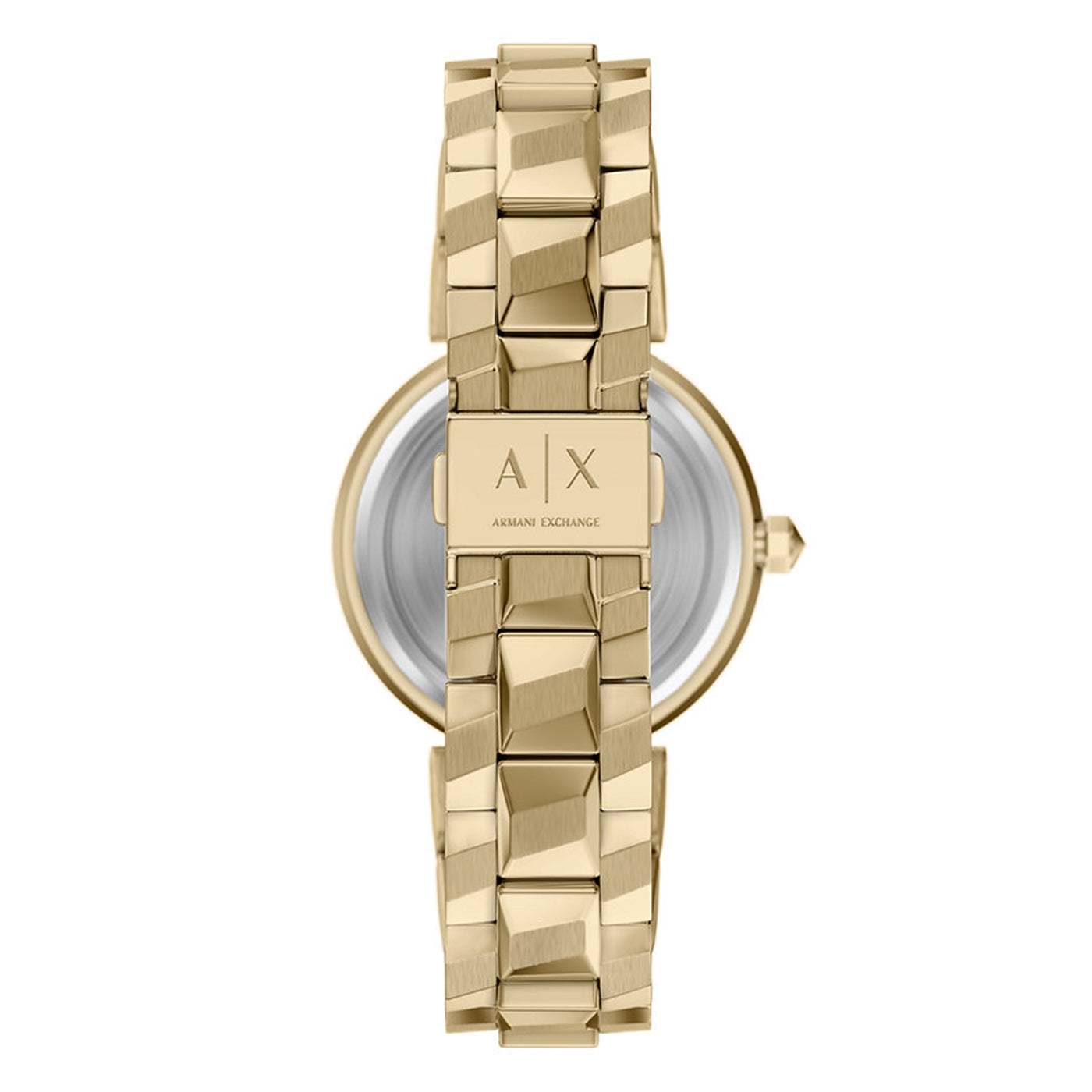 Armani Exchange Audora Round Gold Dial Watch AX4407