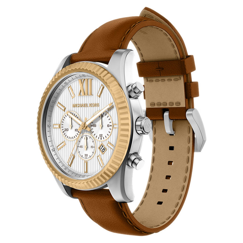 Michael Kors Lexington Round White Dial Watch MK9257-zoom-