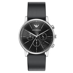 Emporio Armani Round Black Dial Watch AR11774