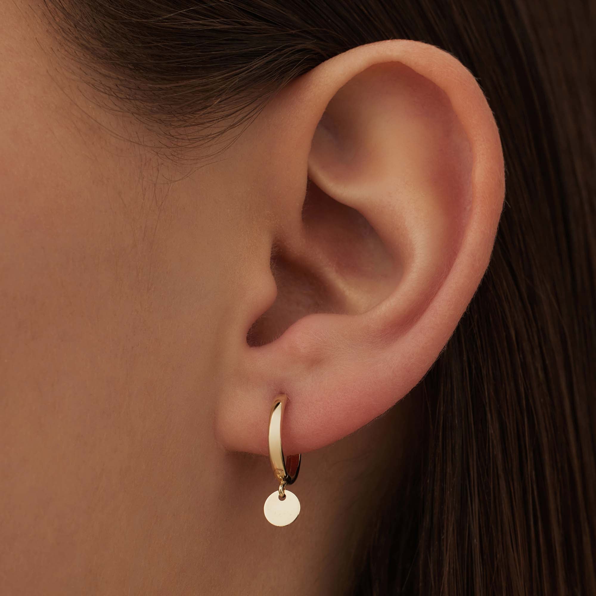 Isabel Bernard Le Marais Jeanne 14 Carat Golden Hoop Earrings IB360250