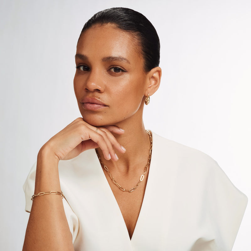 Isabel Bernard Cadeau d'Isabel 14 karaat gouden collier en armband giftset IB90170-zoom-