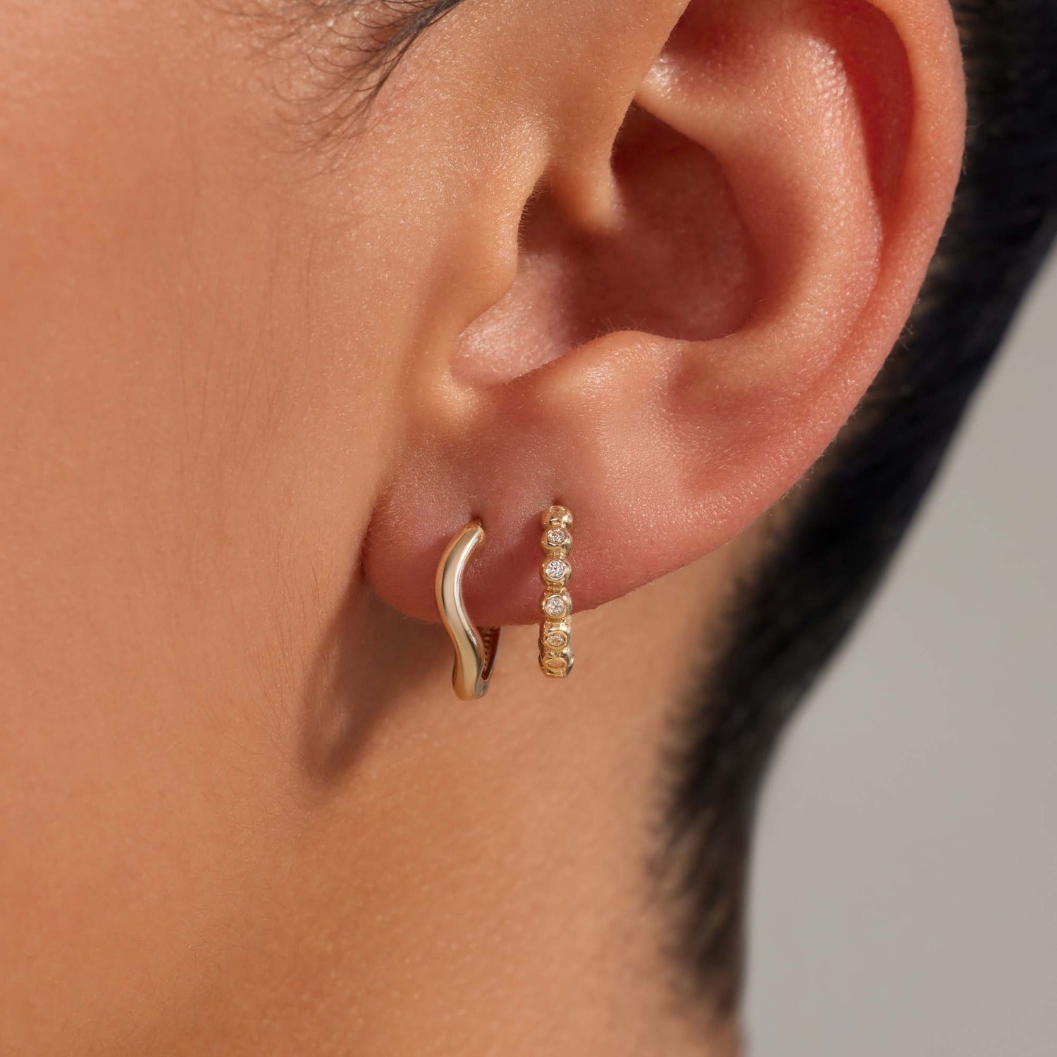 Beloro Jewels La Rinascente Mathilde 9 karat gold hoop earrings (9,6 mm) BO360109