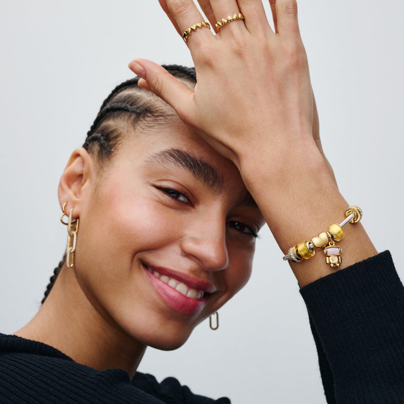 Pandora Moments 14 Karat Gold Plated Earrings 268307C00-zoom-