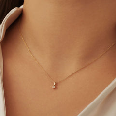 Isabel Bernard De La Paix Inaya 14 Carat Golden Necklace | diamond 0.01 ct | IBD350021