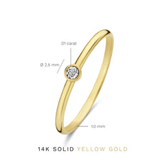 Isabel Bernard De La Paix Inaya 14 Carat Gold Ring | diamond 0.01 ct | IBD330027-60