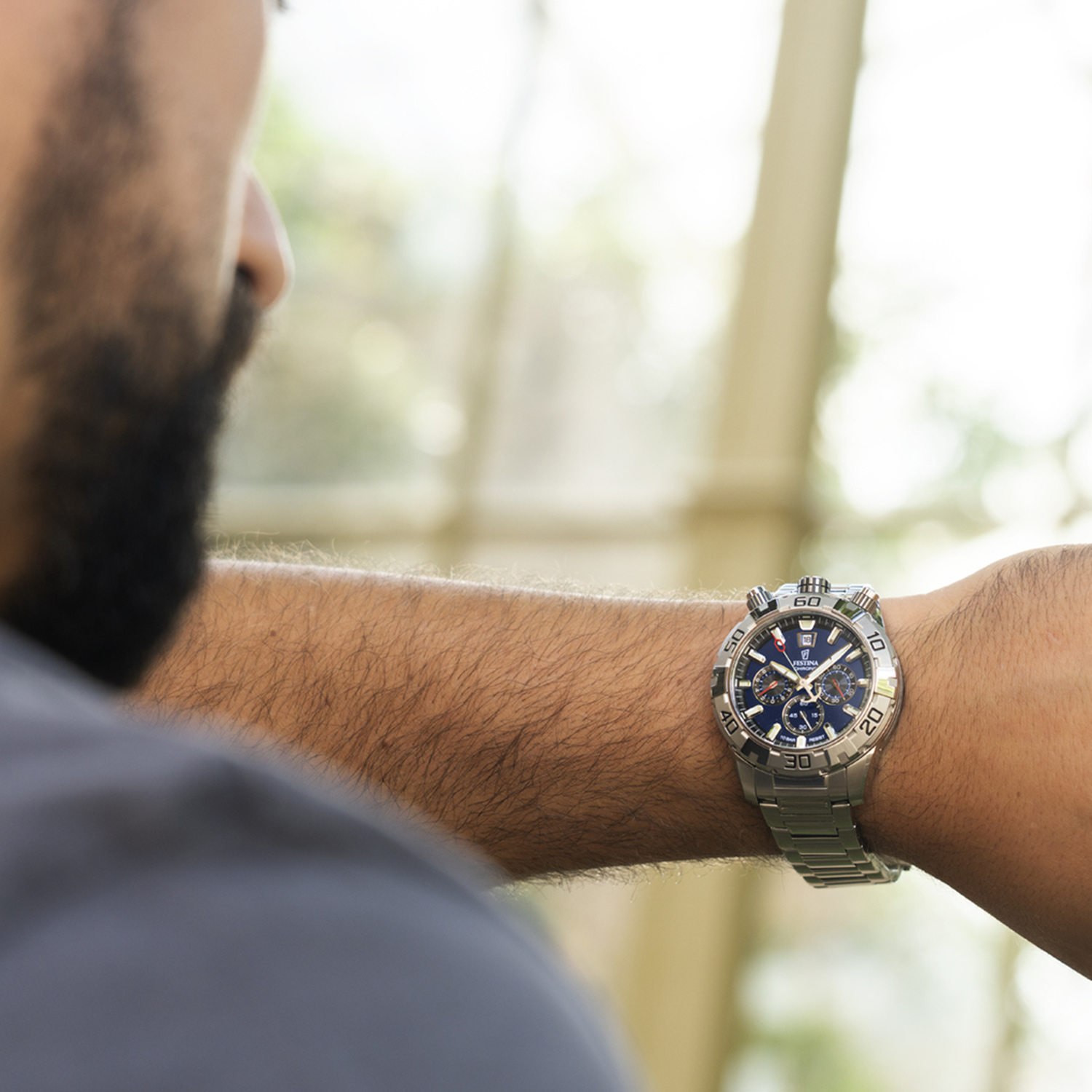 Festina Bullhead Blue Chronograph Men's Watch F20743/1