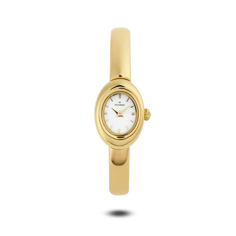 Mockberg Belle Oval Petite Gold Large Bangle Women's Watch MB1771-zoom-