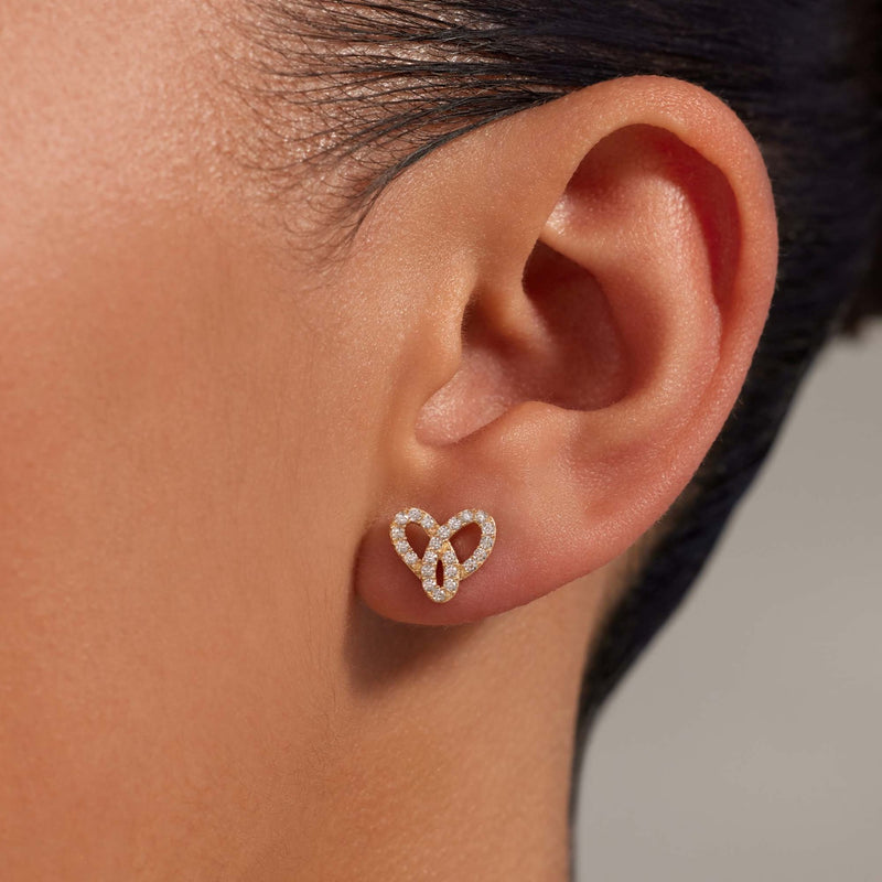 Beloro Jewels Monte Napoleone Dorothee 9 karaat oorknoppen met zirconia stenen BO360121-zoom-