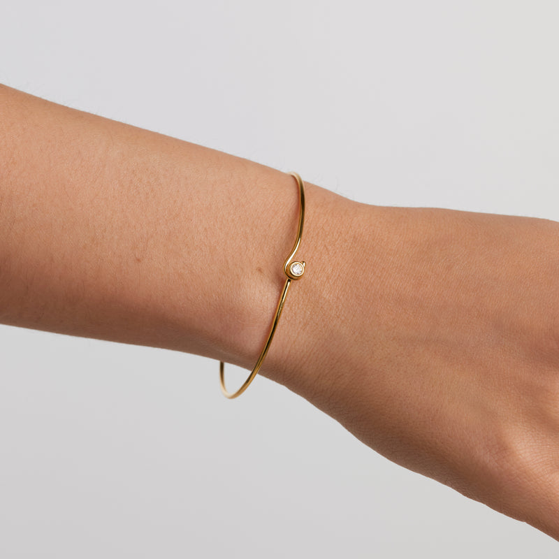 P D Paola The New Essentials 925 Sterling Silver Bracelet PU01-619-Uwith18 Carat Gold Plating-zoom-