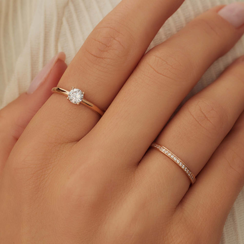 Isabel Bernard La Concorde Soleil 14 Karaat Roségouden Ring IB330074-50 (Maat: 50)-zoom-