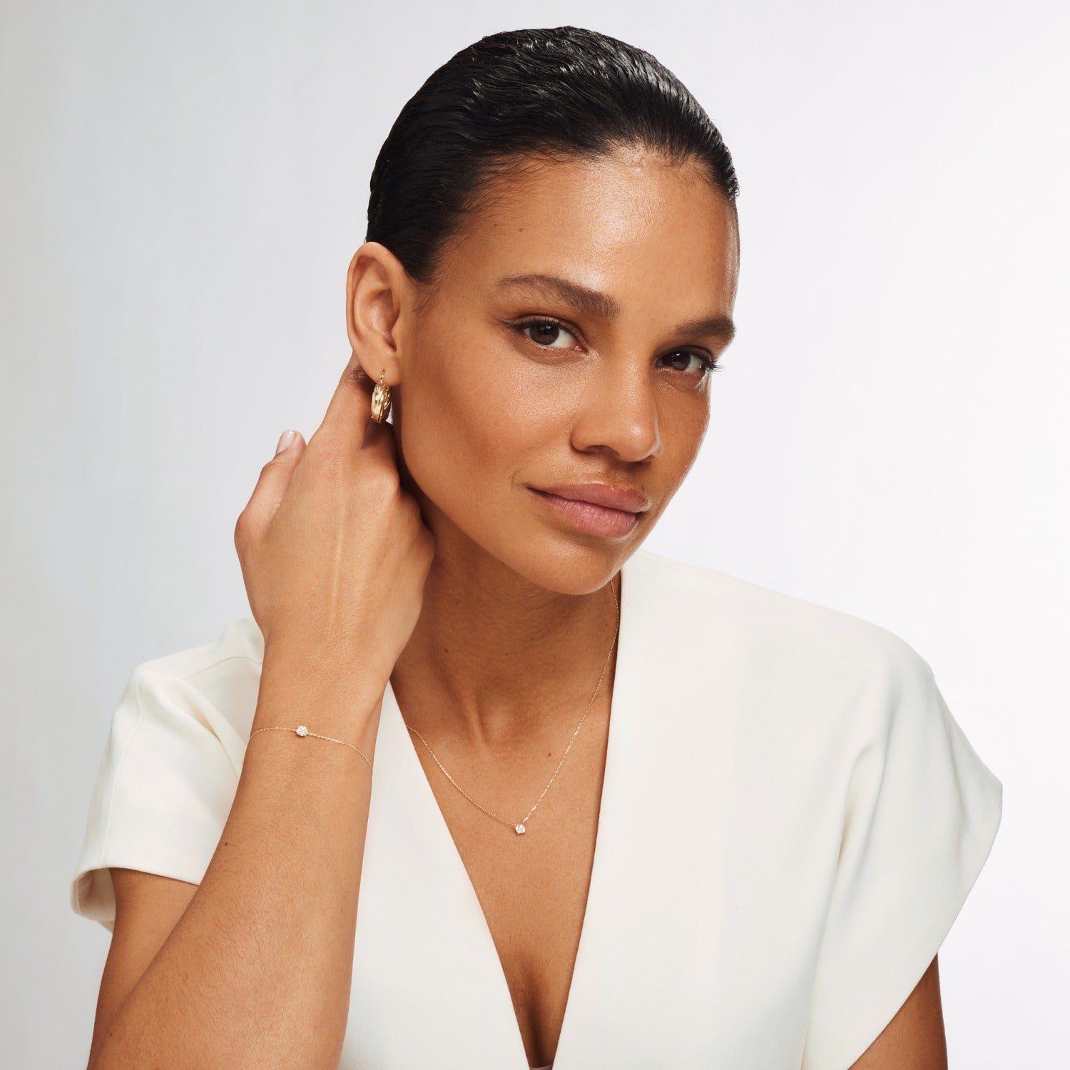 Isabel Bernard Le Marais Loane 14 Carat Golden Bracelet IB320103 (Length: 16.50-18.50 cm)