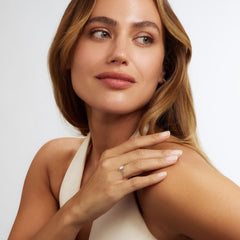 Isabel Bernard De la Paix Maxime 14 karat whitegold ring with diamond 0.13 carat IBD330042-54