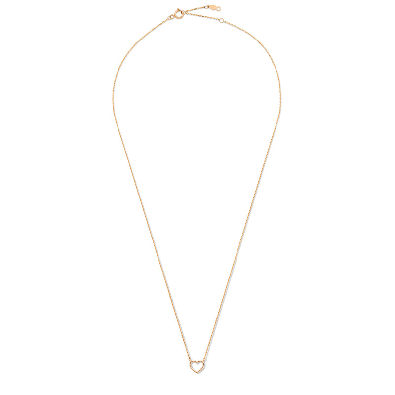 Isabel Bernard La Concorde Amore 14 Karaat Rosé Gouden Collier Met Hartje IB340063-zoom-