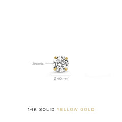 Isabel Bernard 14 Carat Golden Le Marais Lourdes Ear Studs IB360199
