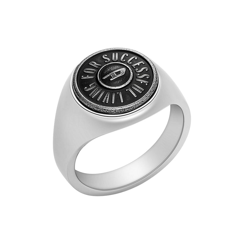 Diesel Signet Zilverkleurige Ring DX1463040-8-zoom-