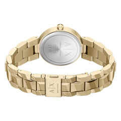 Armani Exchange Audora Round Gold Dial Watch AX4407