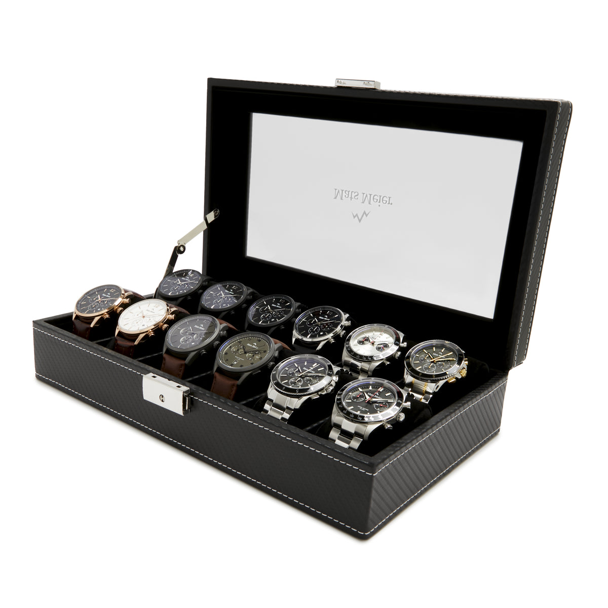 Mats Meier Mont Fort Black Watchbox voor 12 Watchs