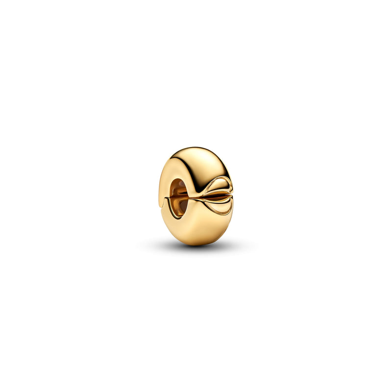 Pandora Clips and Safety Chains Gold coloured Heart closure clip Charm 763678C00-zoom-