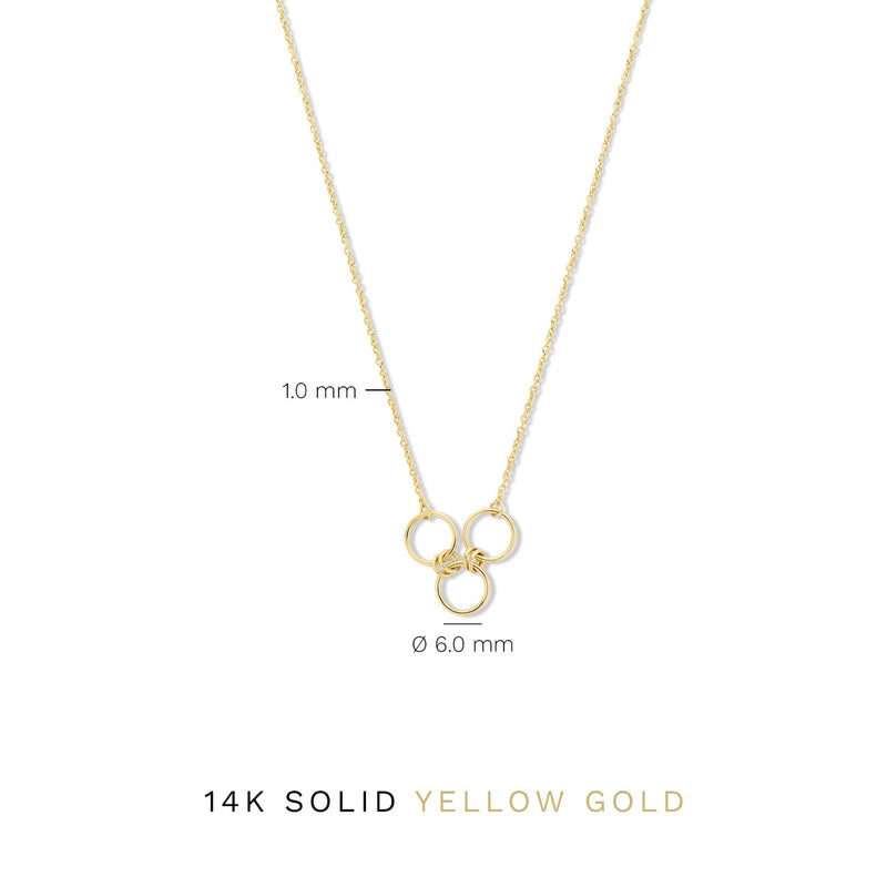 Isabel Bernard Cadeau d'Isabel 14 karaat gouden ketting en oorbellen giftset met ringen IB90180-zoom-