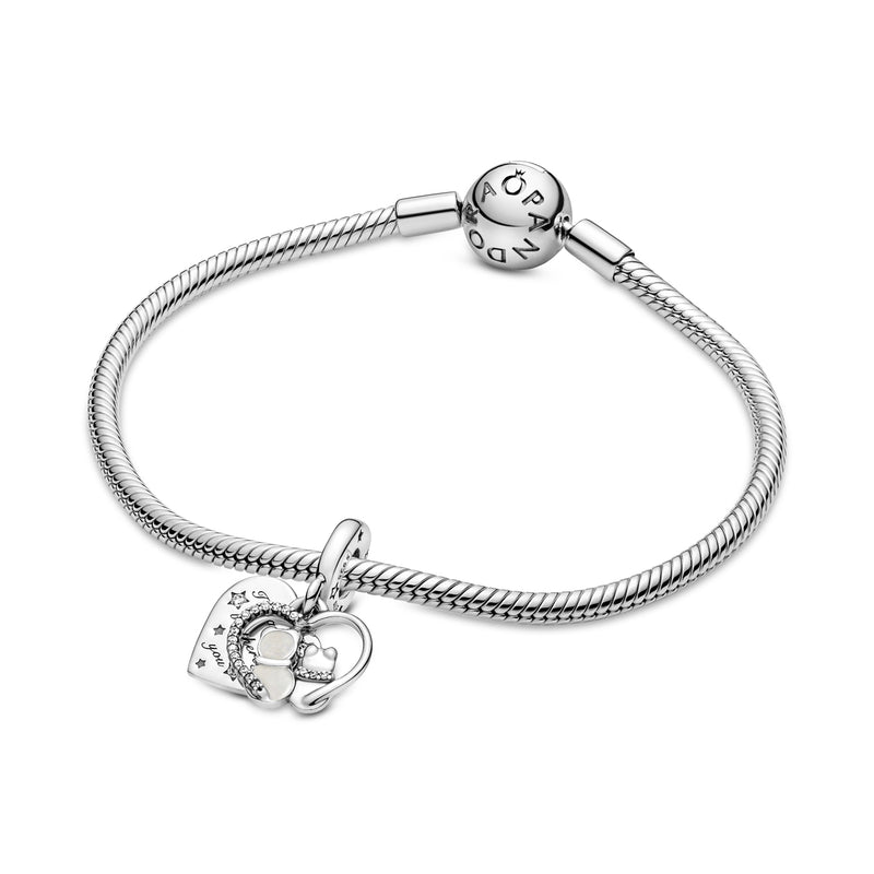 Pandora Moments 925 Sterling Silver Cats & Hearts Charm 799546C01-zoom-