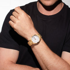 Olympic Louis Gold and White Men's Watch OL75HDD001