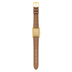 Michael Kors Essex Rectangular Gold Dial Watch MK7584