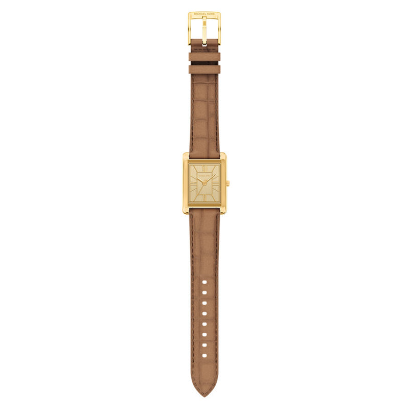 Michael Kors Essex Rectangular Gold Dial Watch MK7584-zoom-