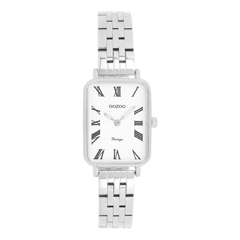 OOZOO Vintage Silver and White Women's Watch C20410-zoom-