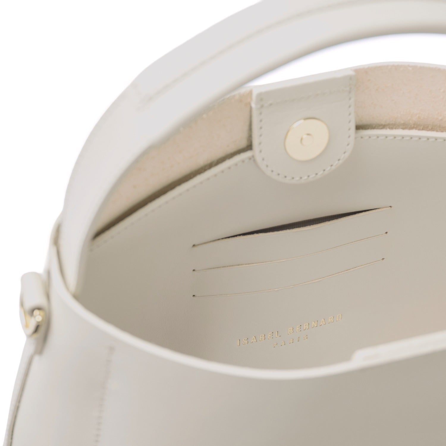 Isabel Bernard Montmartre Béatrice Midi creme vegetable tanned leather handbag IB25094-370